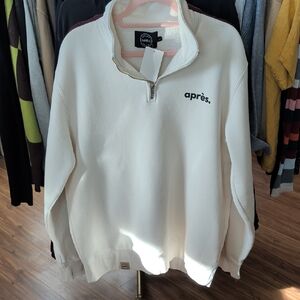 après. Cream Quarter-Zip Sweatshirt